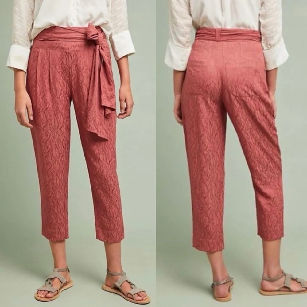 Anthropologie ETT:TWA Aubade‎ Tie Waist Pants size 10